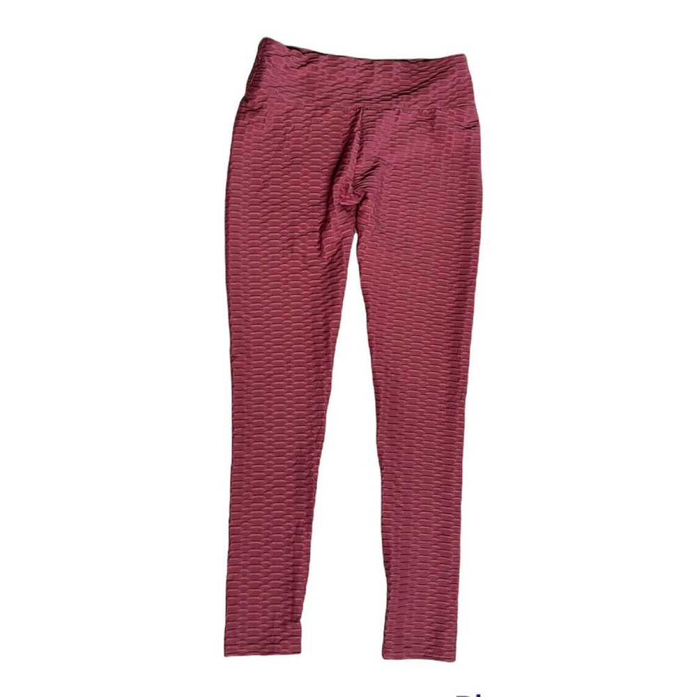 Womens She & Sho Clothing Co. Butt‎ Lifting Yoga Pants TikTok Leggings Pink Sz L